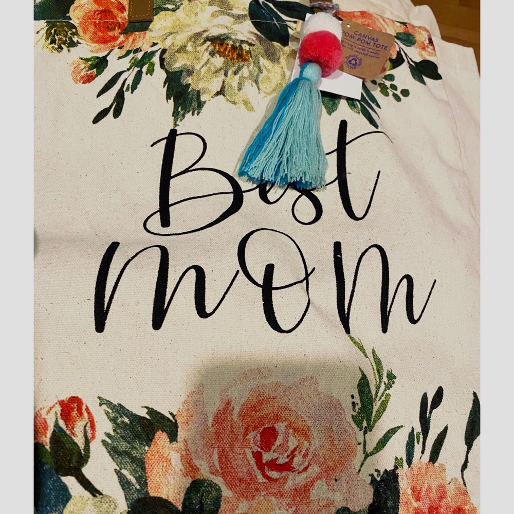 TOTE, “Best Mom” tote, Roomy, Foldable, Reusable, NWT - Picture 3 of 7
